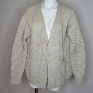 Madewell Cream REDFORD Cardigan Sweater Ribbed Women's S Small